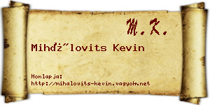 Mihálovits Kevin névjegykártya